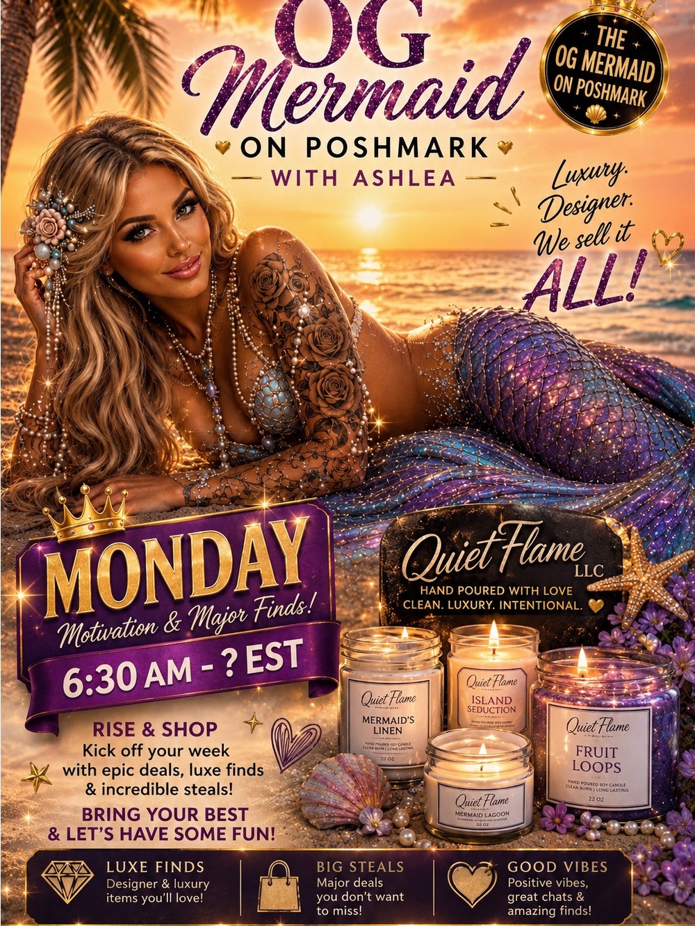 ๐ง๐ผโโ๏ธ๐ด(2) OG MERMAID ๐ง๐ผโโ๏ธ POSH LIVE SHOW FLYER ๐ง๐ผโโ๏ธ - Picture 8 of 9